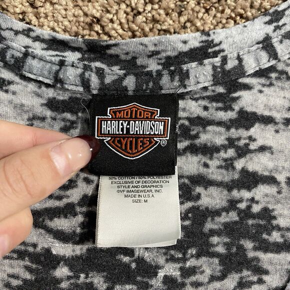 Harley Davidson V Neck Top Women’s M Burnout Logo - Picture 5 of 8